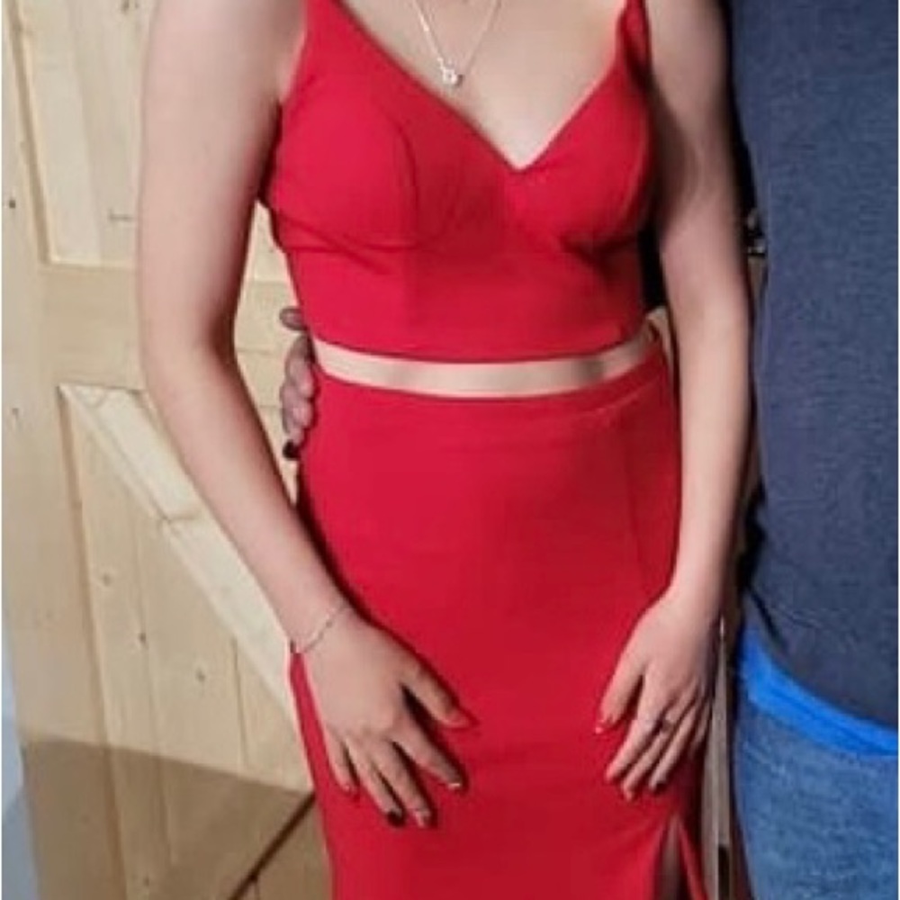 Madison James red prom dress, size 2